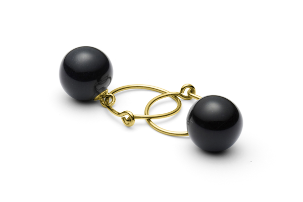 pearl-03-03 gold plated Black