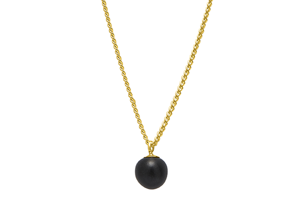 mini pearl-01-02 gold plated Black mat