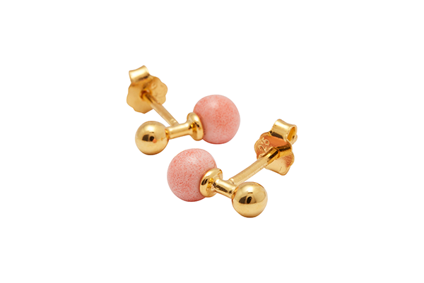 Sphere-03-01 gold plated Pink Coral