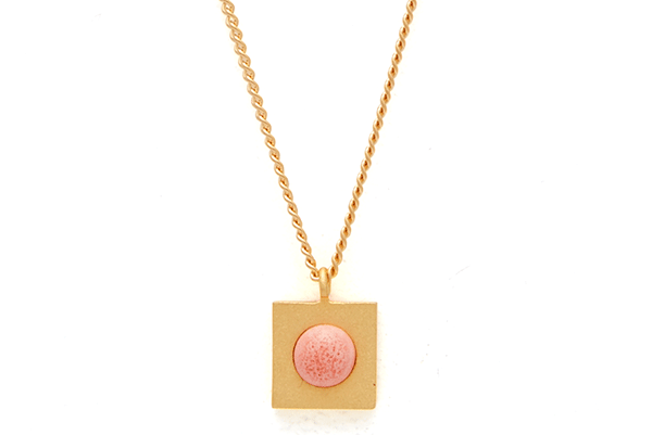 Minisquare-01-02 gold plated Pink Coral