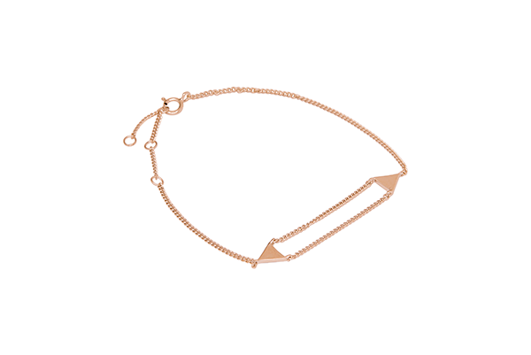 Triangle-02-03 rose gold plated None