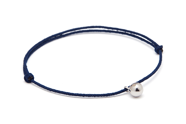 Raw diamon-02-01 silver Diamond, size 1 / Dark Blue cord