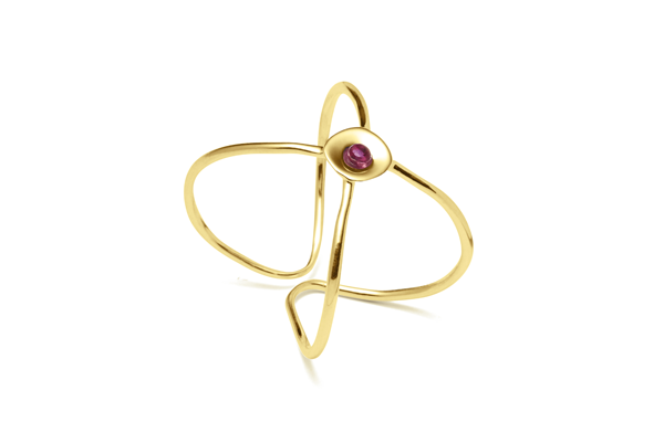 Embrace-04-01 gold plated Ruby