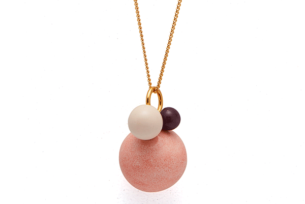 pearl-01-01 gold plated Pink Coral / Cashmere / Purple