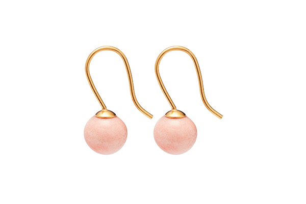 pearl-03-11 gold plated Pink Coral