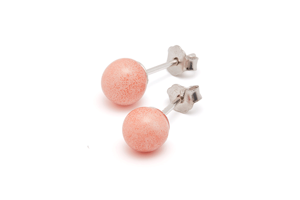 mini pearl-03-01 silver Pink Coral