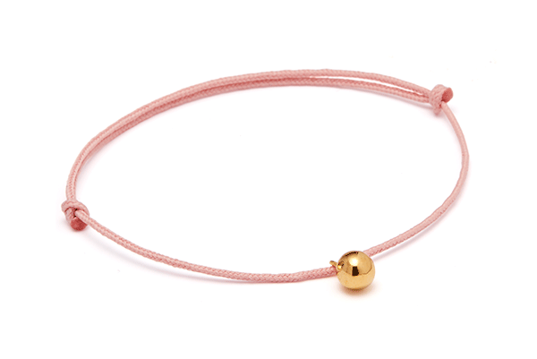 Raw diamon-02-01 gold plated Diamond, size 1 / Pink cord