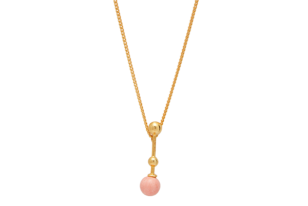 Sphere-01-01 gold plated Pink Coral