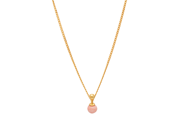 Sphere-01-02 gold plated Pink Coral