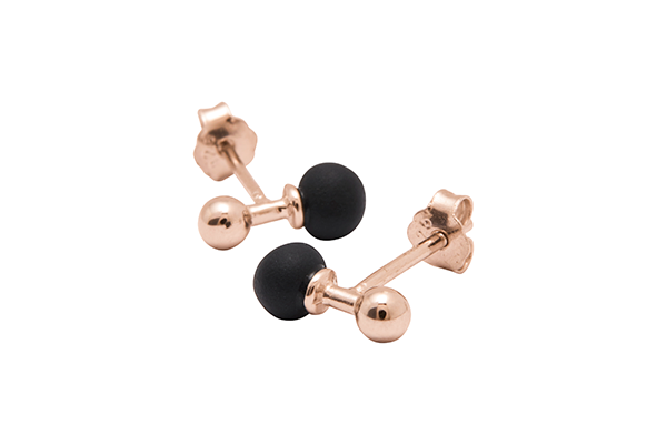 Sphere-03-01 rose gold plated Black mat