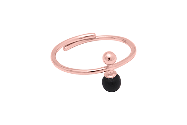 Sphere-04-03 rose gold plated Black mat